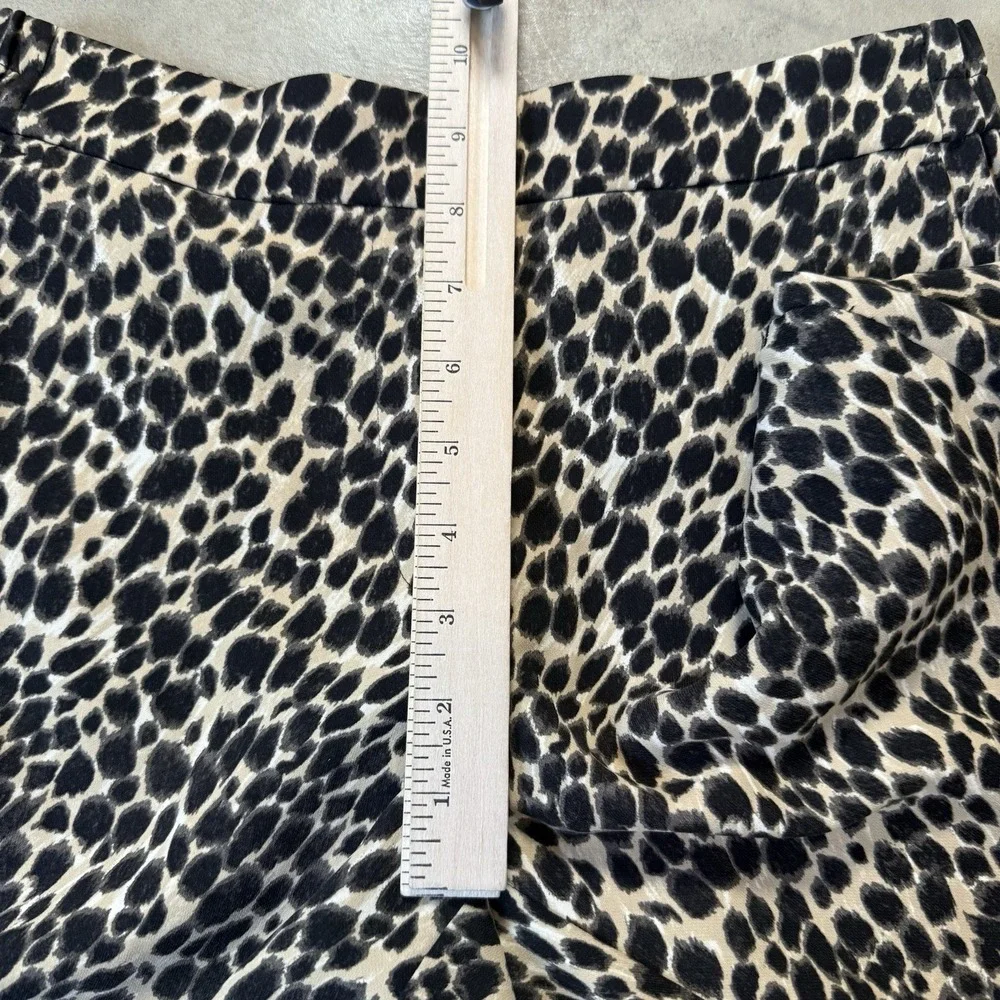 J. Crew Trousers Womens Size 2‎ Animal Print Jamie Pants Elastic Waist Crepe